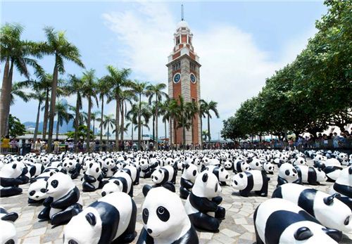 1600 Pandas at the Clock Tower in Tsim Sha Tsui