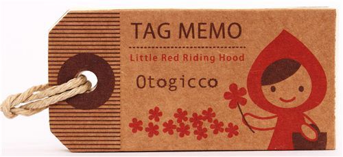 Little Red Riding Hood mini tag memo pad Otogicco Decole