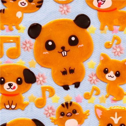 orange reflective stickers hamster dog cat