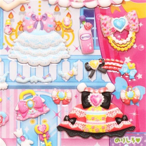 princess girl dress up doll 3D magic stickers