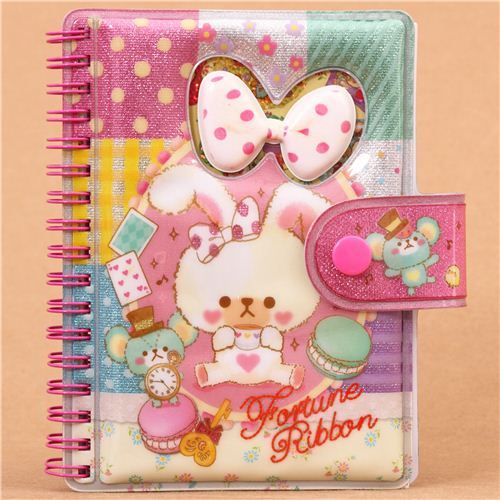rabbit mouse macaron glitter ring binder sticker album