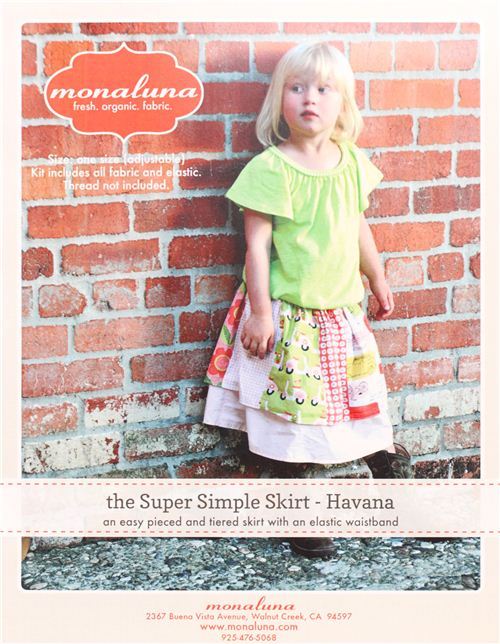 monaluna sewing kit for girl's skirt Havana
