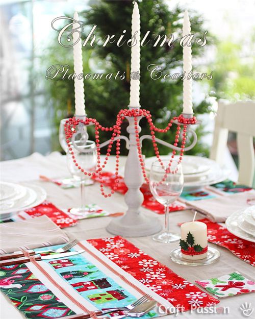 A truly great idea: The Malaysian Blog CraftPassion made placemats and coasters from our fabrics