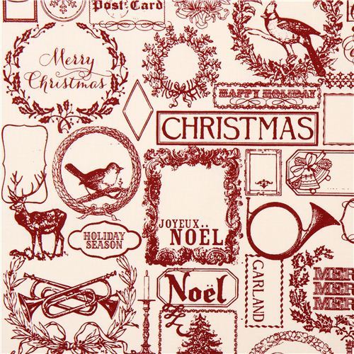Riley Blake wreath frame Xmas fabric Lost & Found Christmas