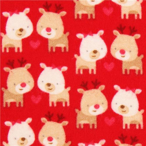 red Riley Blake Xmas flannel fabric Home for the Holidays