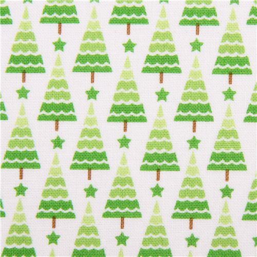 white Riley Blake tree Xmas fabric Home for the Holidays
