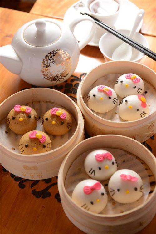 Deliciously cute. These Hello Kitty Steam buns. picture from kotaku.com