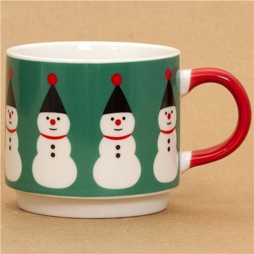 cute small snowman Christmas cup by Decole from Japan 