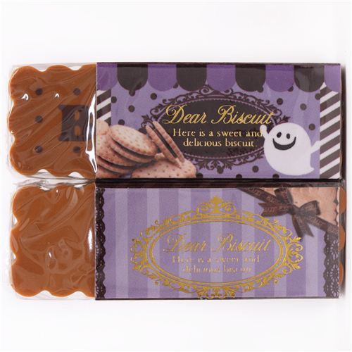 purple brown caramel biscuit eraser by Q-Lia from Japan