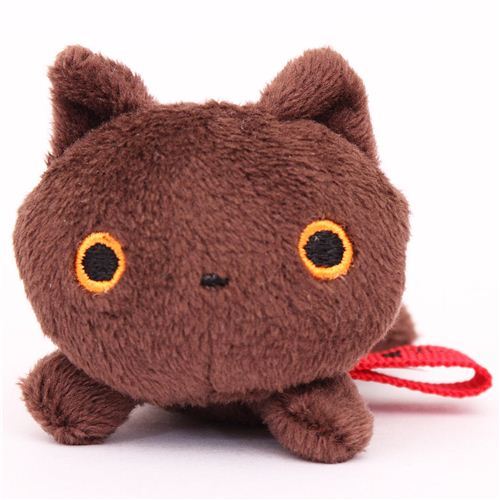 brown mini Kutusita Nyanko cat plush toy San-X Japan