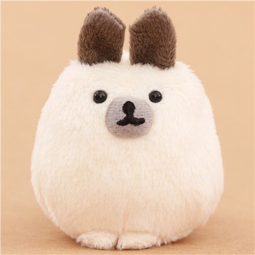 cream-grey Mofutans mochi rabbit plush toy by San-X from Japan