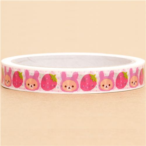 Rilakkuma bear Deco Scotch Tape strawberry rabbit