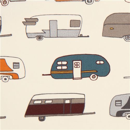 cream caravan organic fabric by birch from the USA