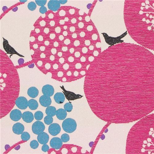 big berry Jacquard echino fabric hot pink from Japan
