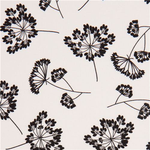 white wild flower fabric by Robert Kaufman USA