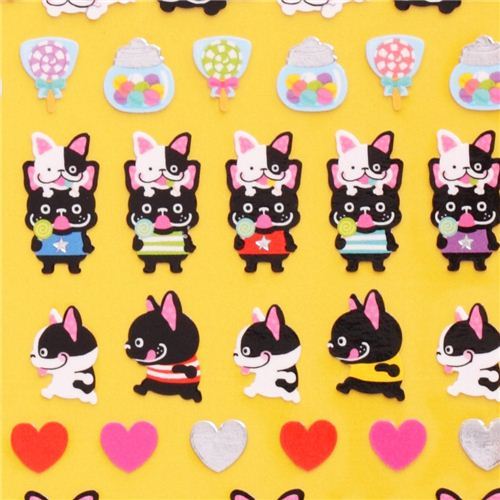 funny dog bulldog heart sweets stickers Mind Wave