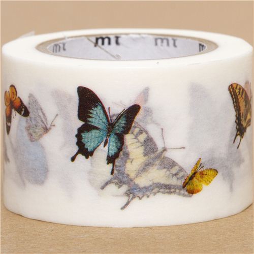 wide mt Washi Masking Tape deco tape with butterfly