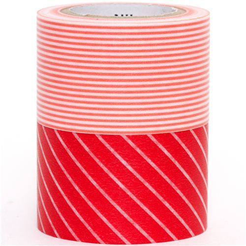 wide mt Washi Masking Tape deco tape stripes September 2pcs