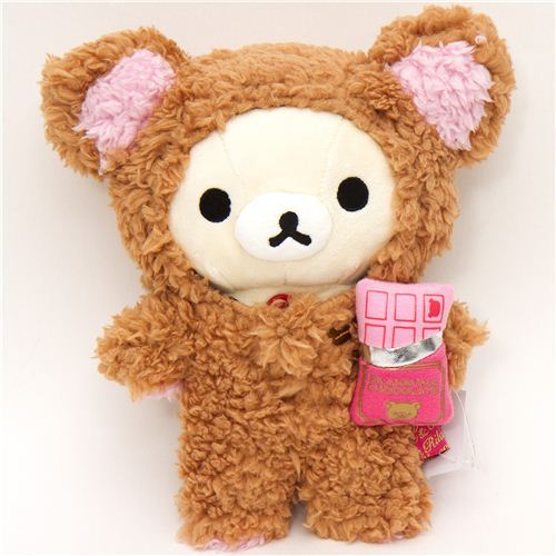 Rilakkuma plush toy white bear chocolate suit
