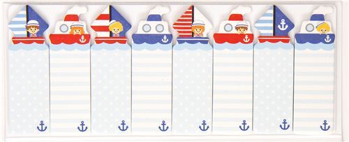 cute bookmark stickers boat sailing ship Post-it