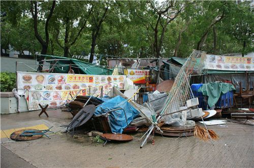 This used to be a simple street restaurant close to our office, now it is devastated