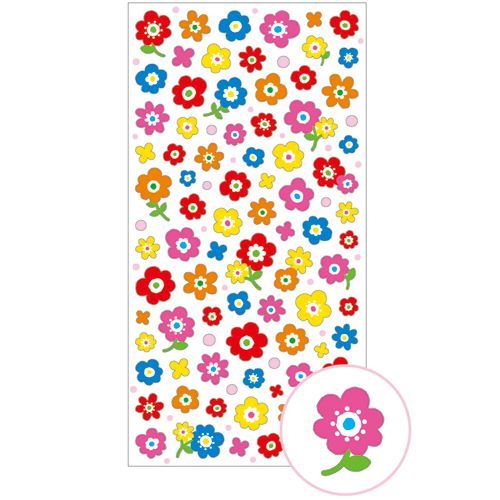 cute colorful flower dot stickers by Mind Wave